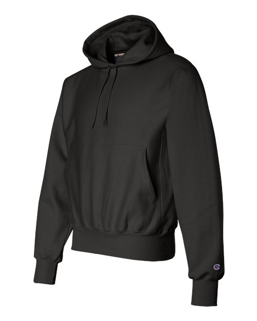 Champion S101 Unisex Reverse Weave® Hooded Sweatshirt - Black - Side