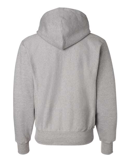Champion S101 Unisex Reverse Weave® Hooded Sweatshirt - Oxford Grey - Back