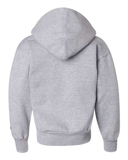 Champion S790 Youth Powerblend® Hooded Sweatshirt - Light Steel - Back