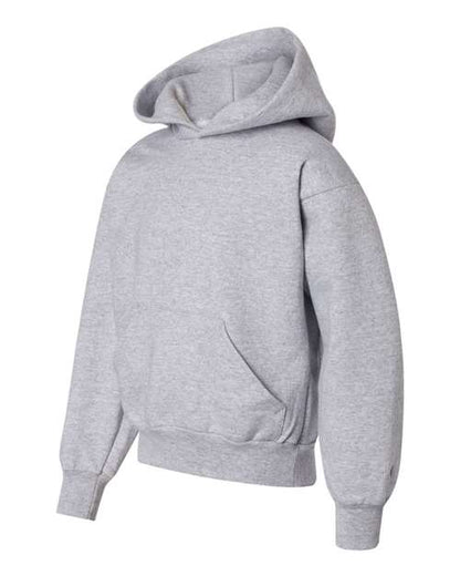 Champion S790 Youth Powerblend® Hooded Sweatshirt - Light Steel - Side