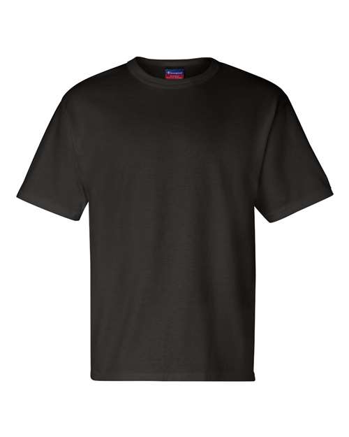 Champion T105 Unisex Heritage Jersey T-Shirt - Black - Front