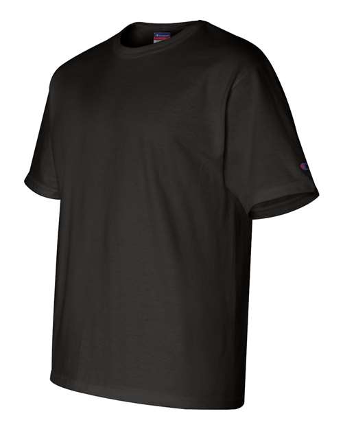 Champion T105 Unisex Heritage Jersey T-Shirt - Black - Side