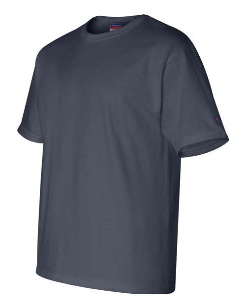 Champion T105 Unisex Heritage Jersey T-Shirt - Navy - Side