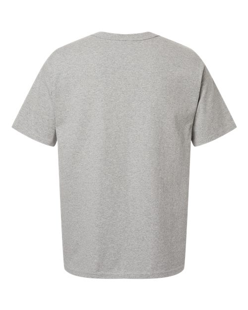 Champion T105 Unisex Heritage Jersey T-Shirt - Oxford Grey - Back