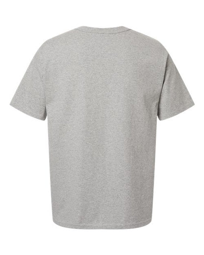Champion T105 Unisex Heritage Jersey T-Shirt - Oxford Grey - Back