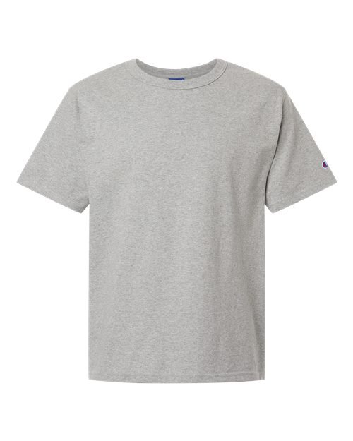 Champion T105 Unisex Heritage Jersey T-Shirt - Oxford Grey - Front