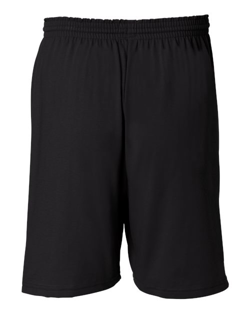 Champion 8187 Unisex Cotton Gym Shorts - Black - Back
