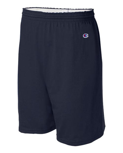 Champion 8187 Unisex Cotton Gym Shorts - Navy - DirectSide
