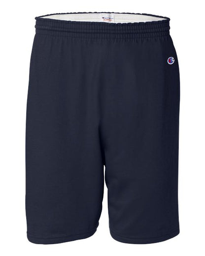 Champion 8187 Unisex Cotton Gym Shorts - Navy - Front