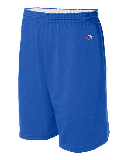 Champion 8187 Unisex Cotton Gym Shorts - Royal Blue - DirectSide