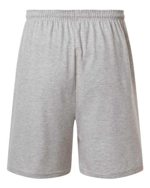 Champion 8187 Unisex Cotton Gym Shorts - Oxford Grey Heather - Back