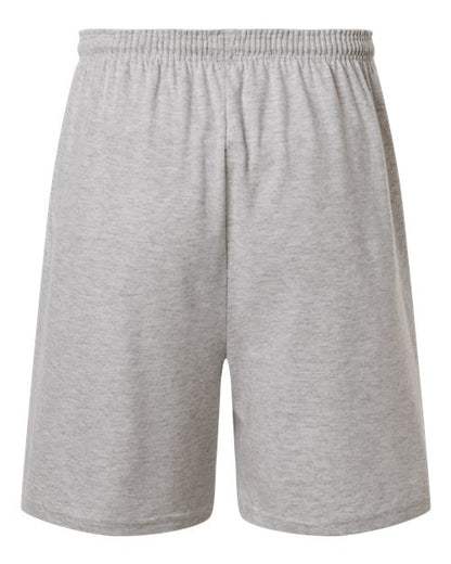 Champion 8187 Unisex Cotton Gym Shorts - Oxford Grey Heather - Back