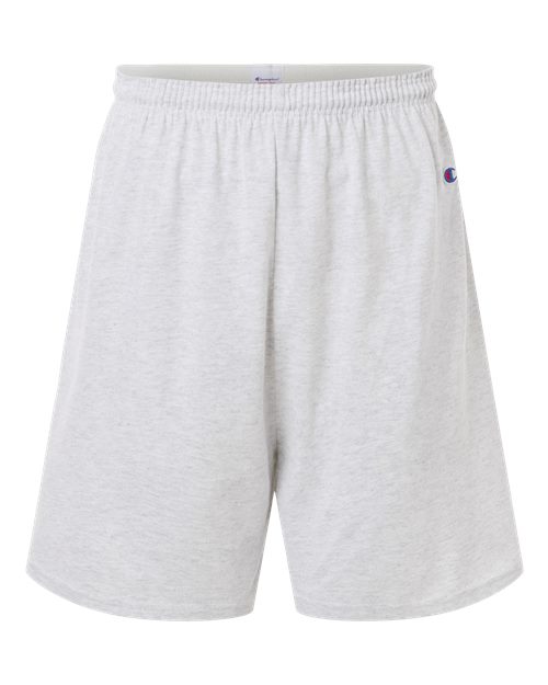 Champion 8187 Unisex Cotton Gym Shorts - Silver Grey - Front