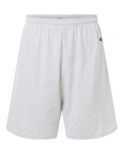 Champion 8187 Unisex Cotton Gym Shorts - Silver Grey - Front