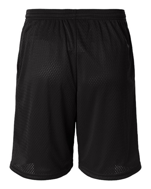 Champion S162 Unisex 9" Mesh Shorts with Pockets - Black - Back