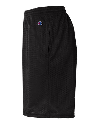 Champion S162 Unisex 9" Mesh Shorts with Pockets - Black - DirectSide