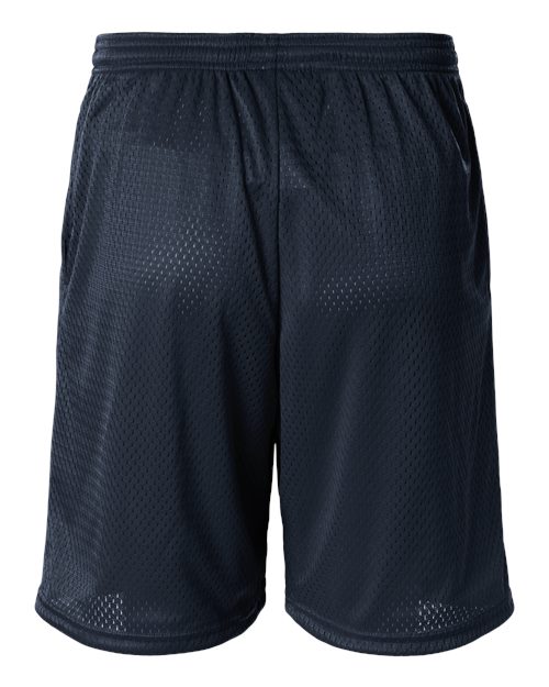 Champion S162 Unisex 9" Mesh Shorts with Pockets - Navy - Back