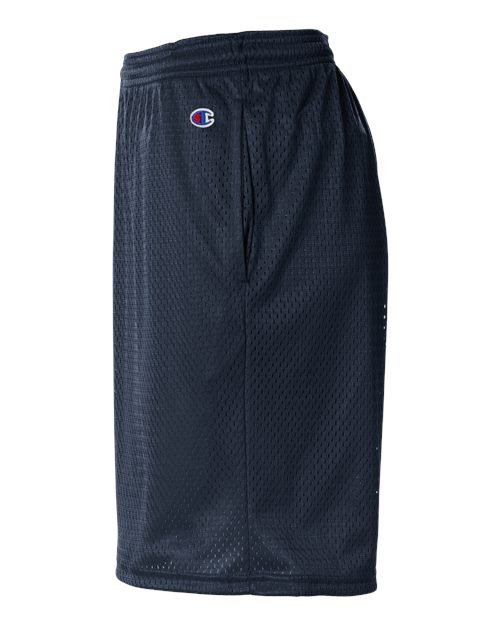 Champion S162 Unisex 9" Mesh Shorts with Pockets - Navy - DirectSide