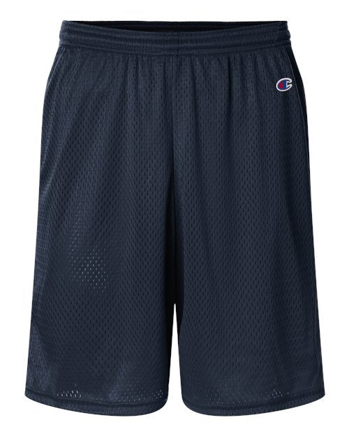 Champion S162 Unisex 9" Mesh Shorts with Pockets - Navy - Front