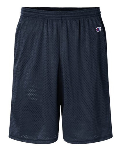 Champion S162 Unisex 9" Mesh Shorts with Pockets - Navy - Front