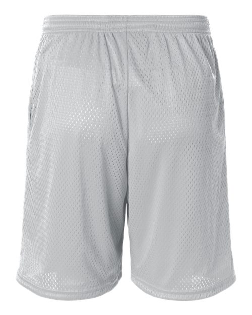 Champion S162 Unisex 9" Mesh Shorts with Pockets - Athletic Grey - Back