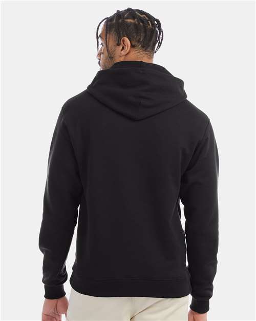 Champion S700 Unisex Powerblend® Hooded Sweatshirt - Black - OnModelBack