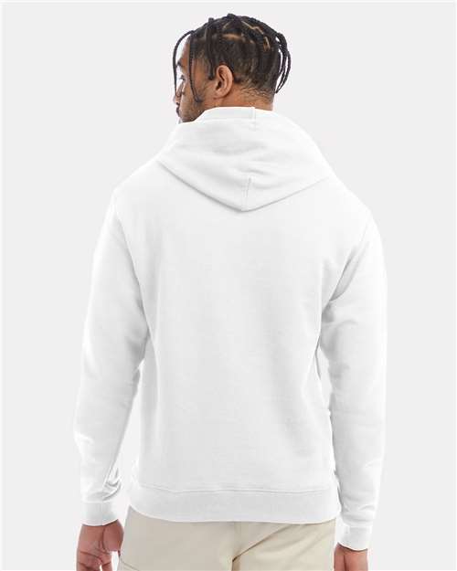 Champion S700 Unisex Powerblend® Hooded Sweatshirt - White - OnModelBack