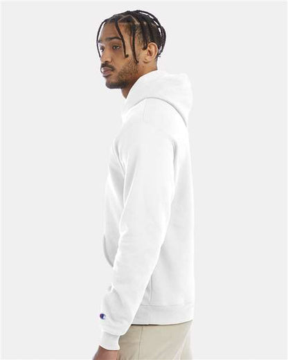 Champion S700 Unisex Powerblend® Hooded Sweatshirt - White - OnModelSide
