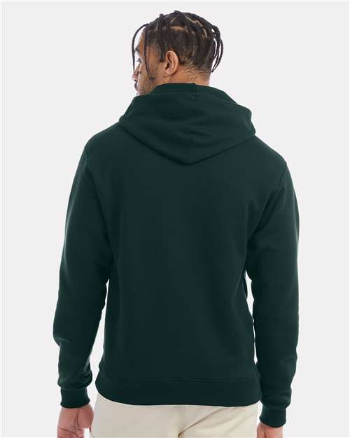 Champion S700 Unisex Powerblend® Hooded Sweatshirt - Dark Green - OnModelBack