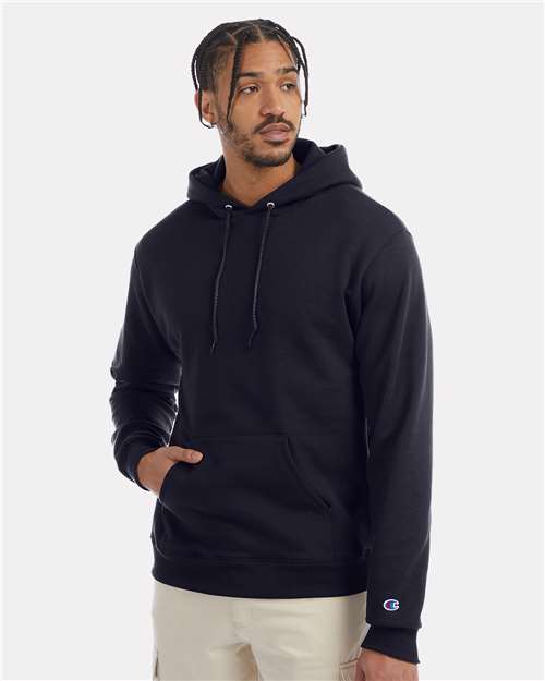 Champion S700 Unisex Powerblend® Hooded Sweatshirt - Navy - OnModelFront