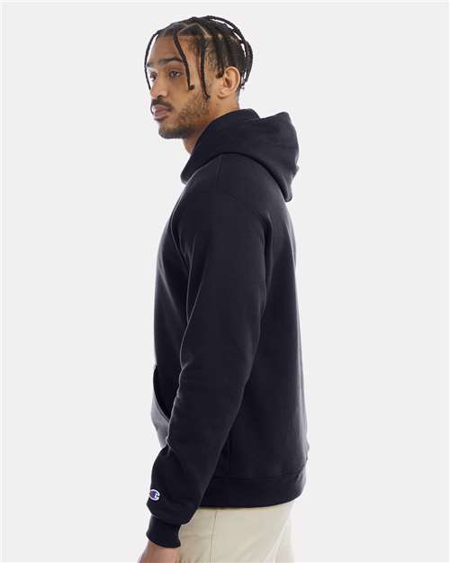 Champion S700 Unisex Powerblend® Hooded Sweatshirt - Navy - OnModelSide