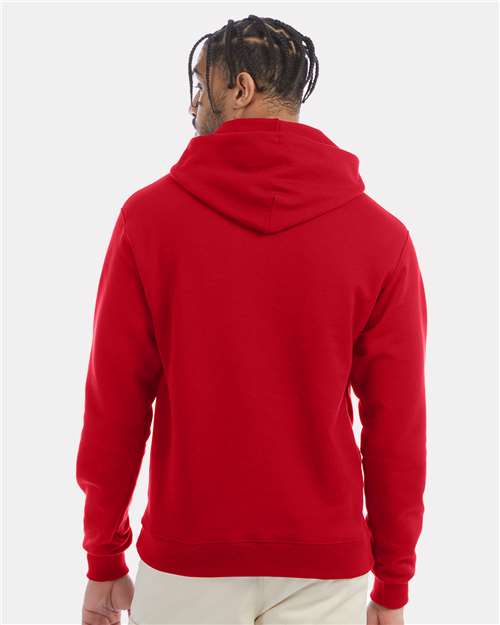 Champion S700 Unisex Powerblend® Hooded Sweatshirt - Scarlet - OnModelBack