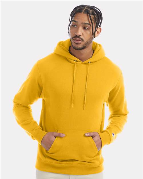 Champion S700 Unisex Powerblend® Hooded Sweatshirt - Gold - OnModelFront