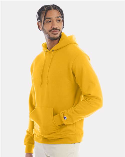 Champion S700 Unisex Powerblend® Hooded Sweatshirt - Gold - OnModelSide