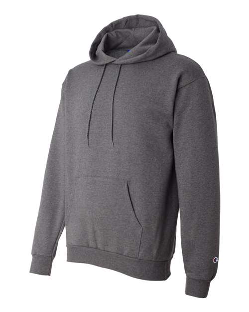 Champion S700 Unisex Powerblend® Hooded Sweatshirt - Charcoal Heather - Side