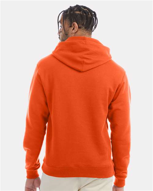 Champion S700 Unisex Powerblend® Hooded Sweatshirt - Orange - OnModelBack