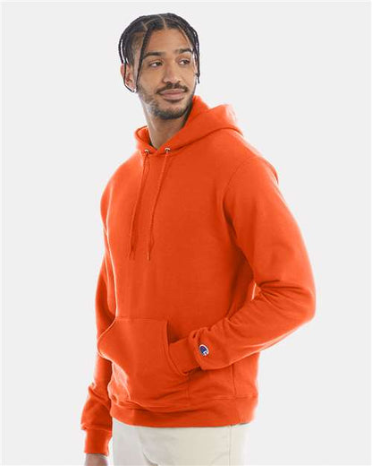 Champion S700 Unisex Powerblend® Hooded Sweatshirt - Orange - OnModelSide