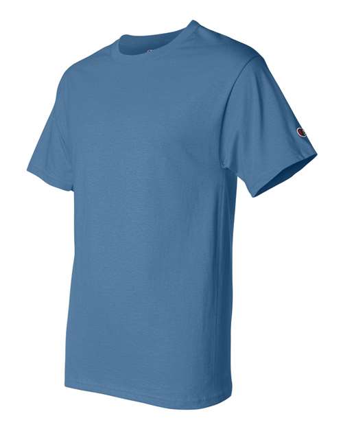 Champion T425 Unisex Classic T-Shirt - Light Blue - Side