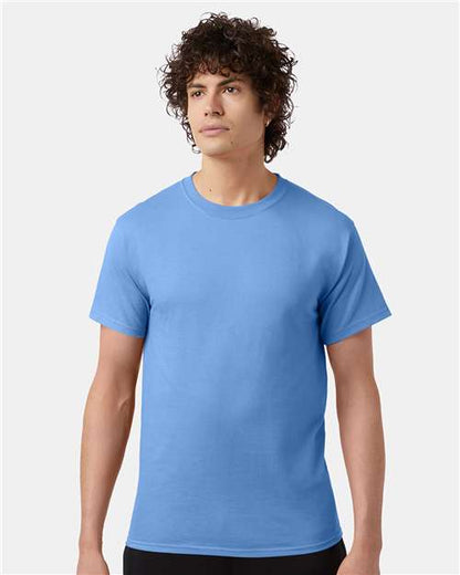 Champion T425 Unisex Classic T-Shirt - Light Blue - OnModelFront