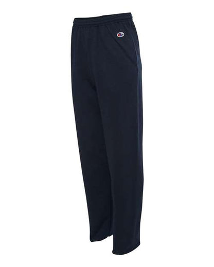 Champion P800 Unisex Powerblend® Open-Bottom Sweatpants with Pockets - Navy - Side