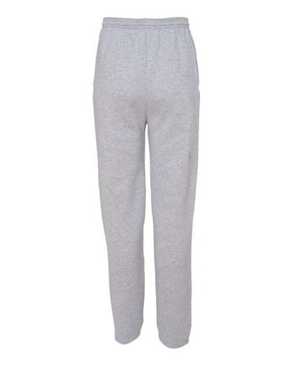 Champion P800 Unisex Powerblend® Open-Bottom Sweatpants with Pockets - Light Steel - Back
