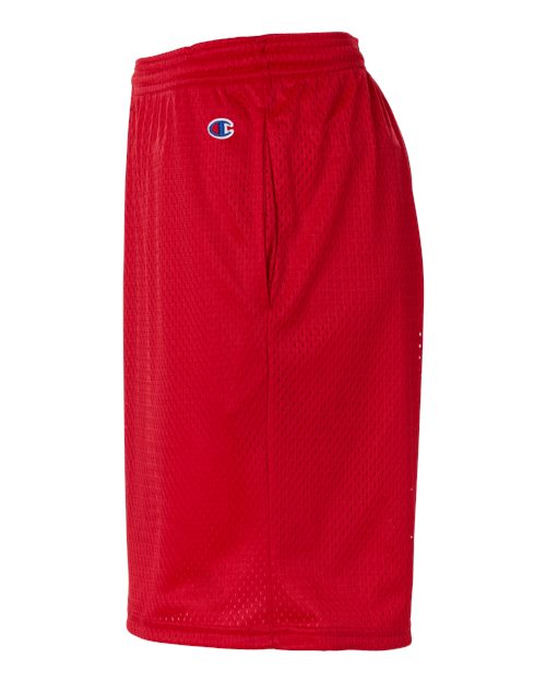 Champion S162 Unisex 9" Mesh Shorts with Pockets - Scarlet - DirectSide