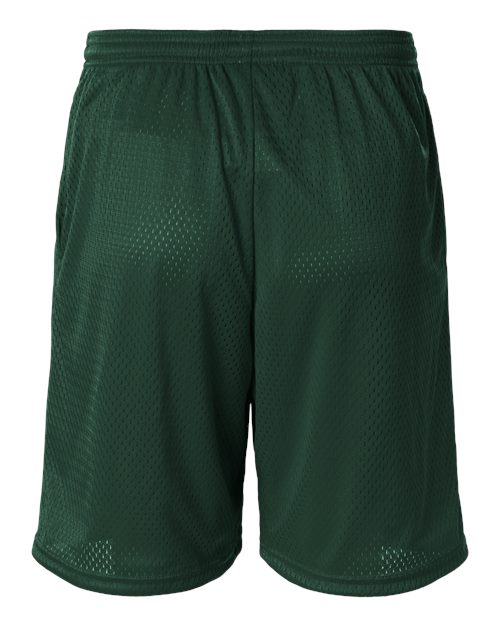 Champion S162 Unisex 9" Mesh Shorts with Pockets - Athletic Dark Green - Back