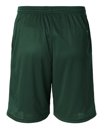 Champion S162 Unisex 9" Mesh Shorts with Pockets - Athletic Dark Green - Back
