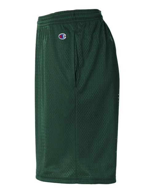 Champion S162 Unisex 9" Mesh Shorts with Pockets - Athletic Dark Green - DirectSide