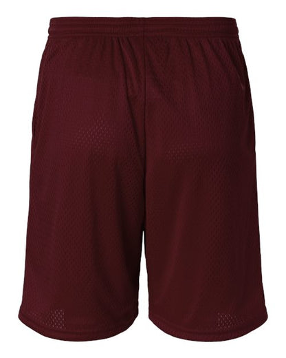 Champion S162 Unisex 9" Mesh Shorts with Pockets - Maroon - Back
