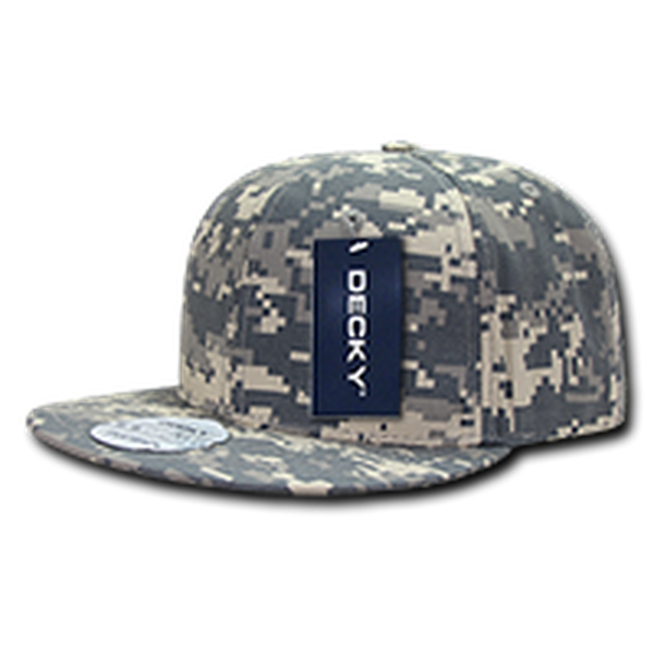 DECKY 360 - 6 Panel High Profile Structured Ripstop Snapback – Adjustable Streetwear Cap - Acu