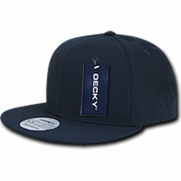 DECKY 360 - 6 Panel High Profile Structured Ripstop Snapback – Adjustable Streetwear Cap - Navy