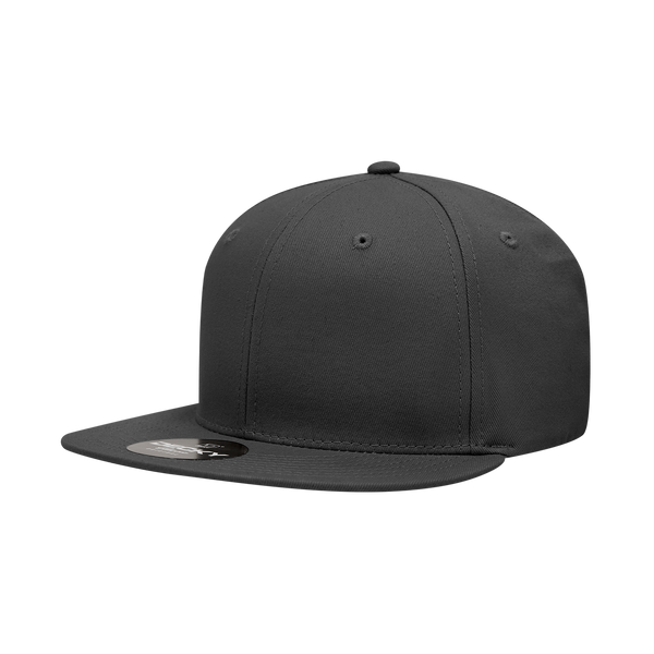 Decky-361-6 Panel High Profile Structured Cotton Blend Snapback - Black