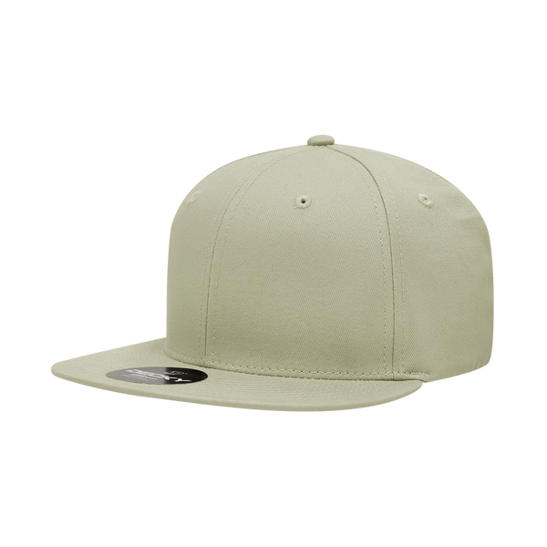 Decky-361-6 Panel High Profile Structured Cotton Blend Snapback - Khaki